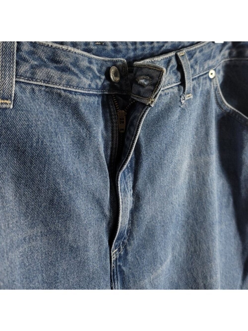 Lands' End Womens Straight Leg Jeans Blue 20W Zip Pockets Cotton Recover Hi Rise - Picture 4 of 9